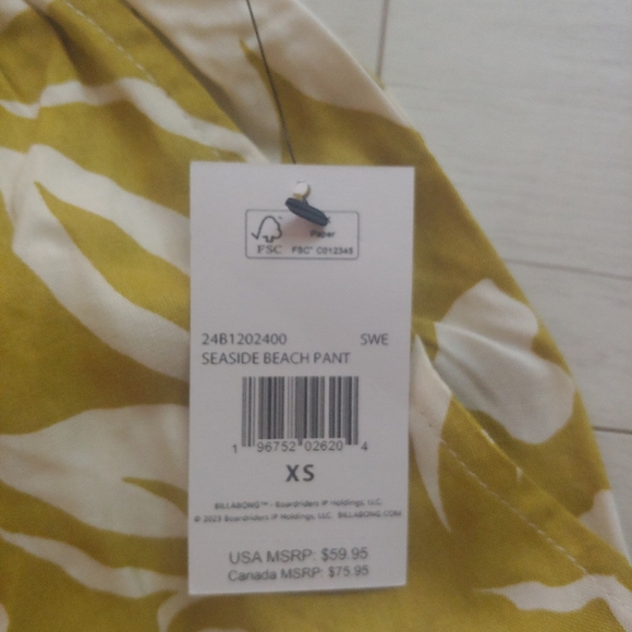 BILLABONG NEW Seaside Beach Pants - Picture 9 of 11